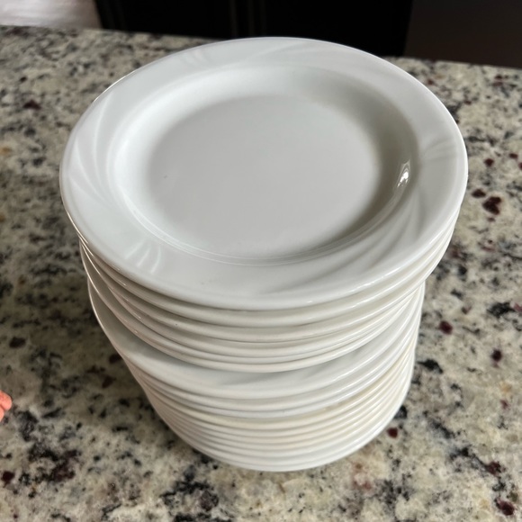 Kitchen Set Of 16 Little White Plates Delco Royal Porcelain Poshmark
